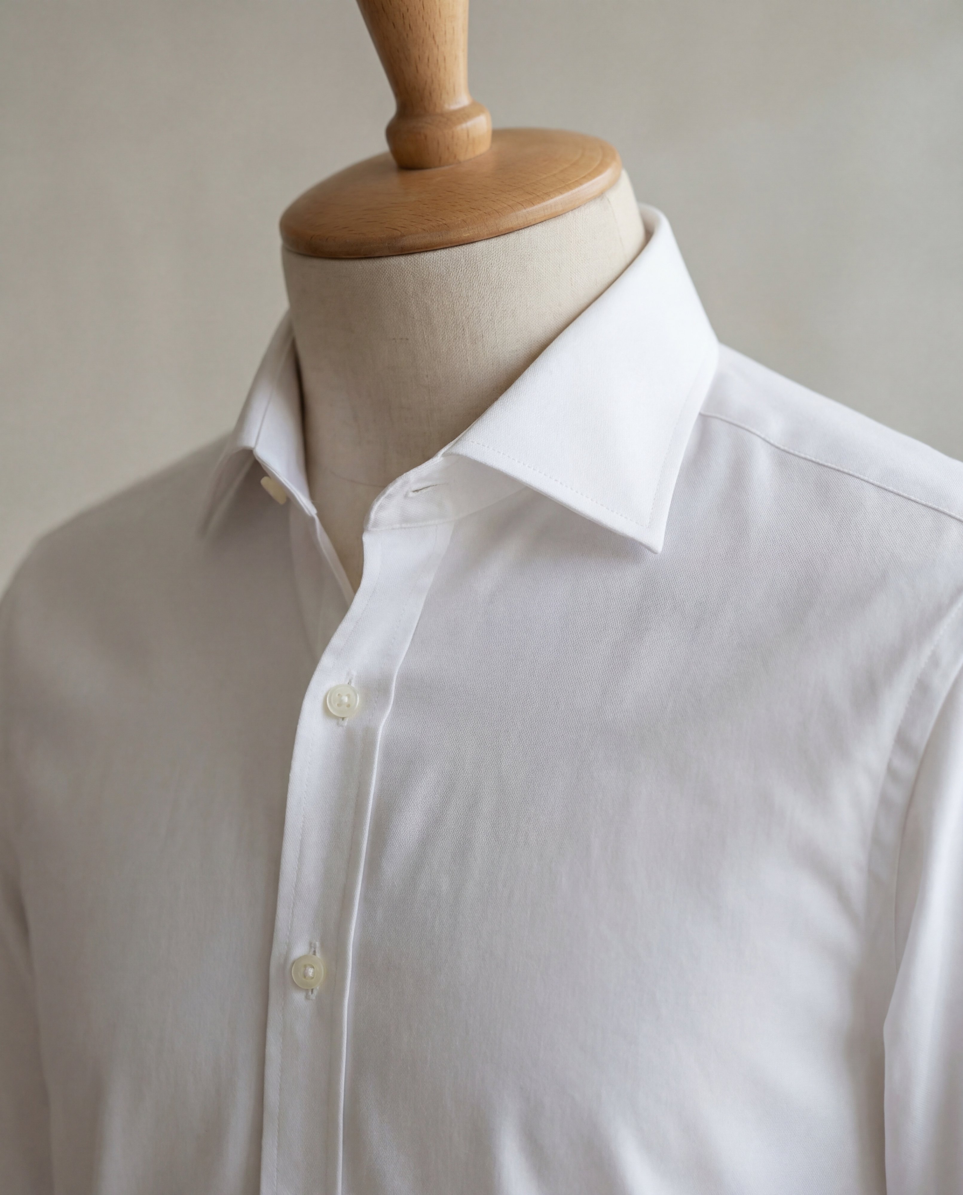 Pure White Italian Cotton Shirt - Additional view 1
