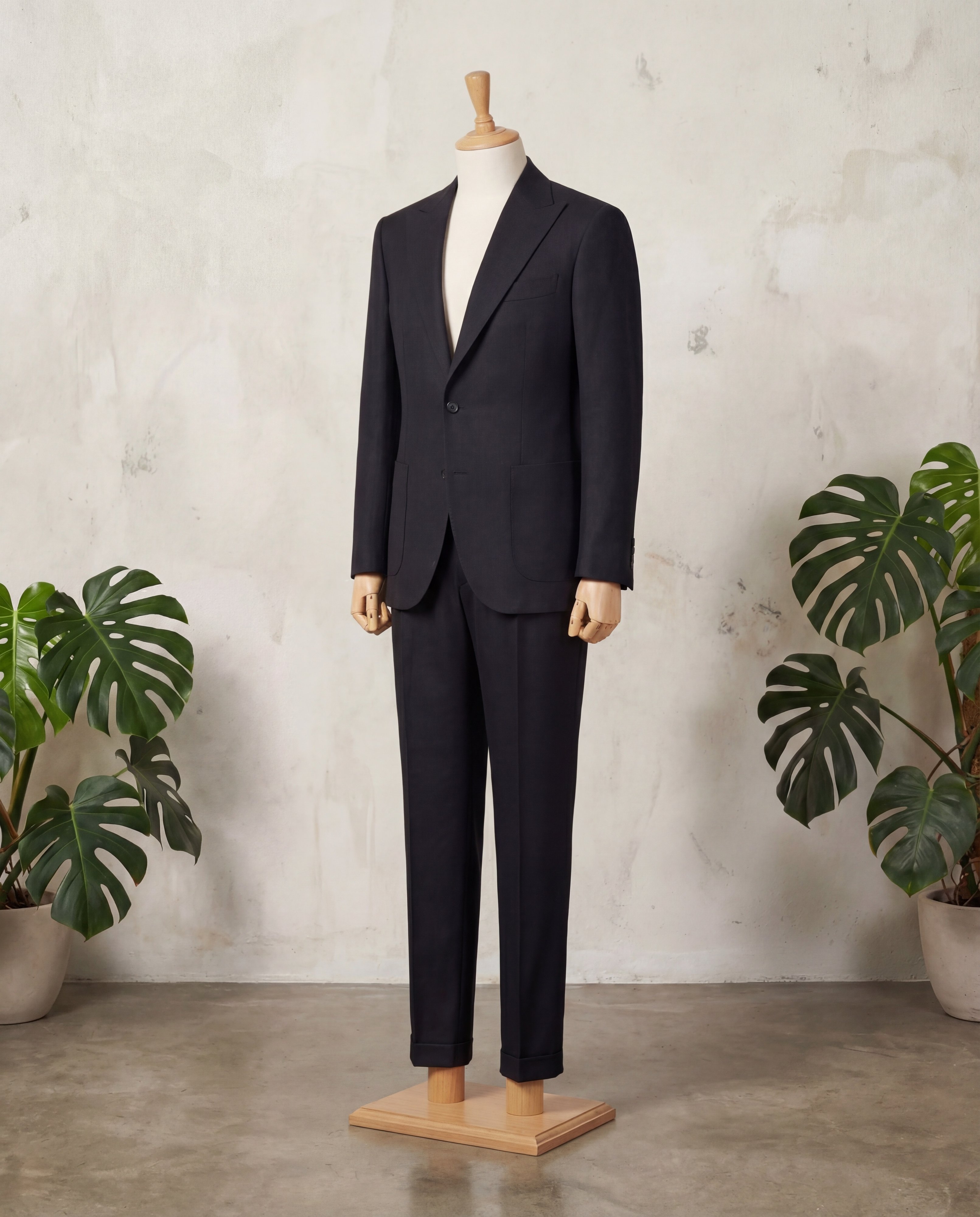 Deep Black Linen Blazer - Additional view 5