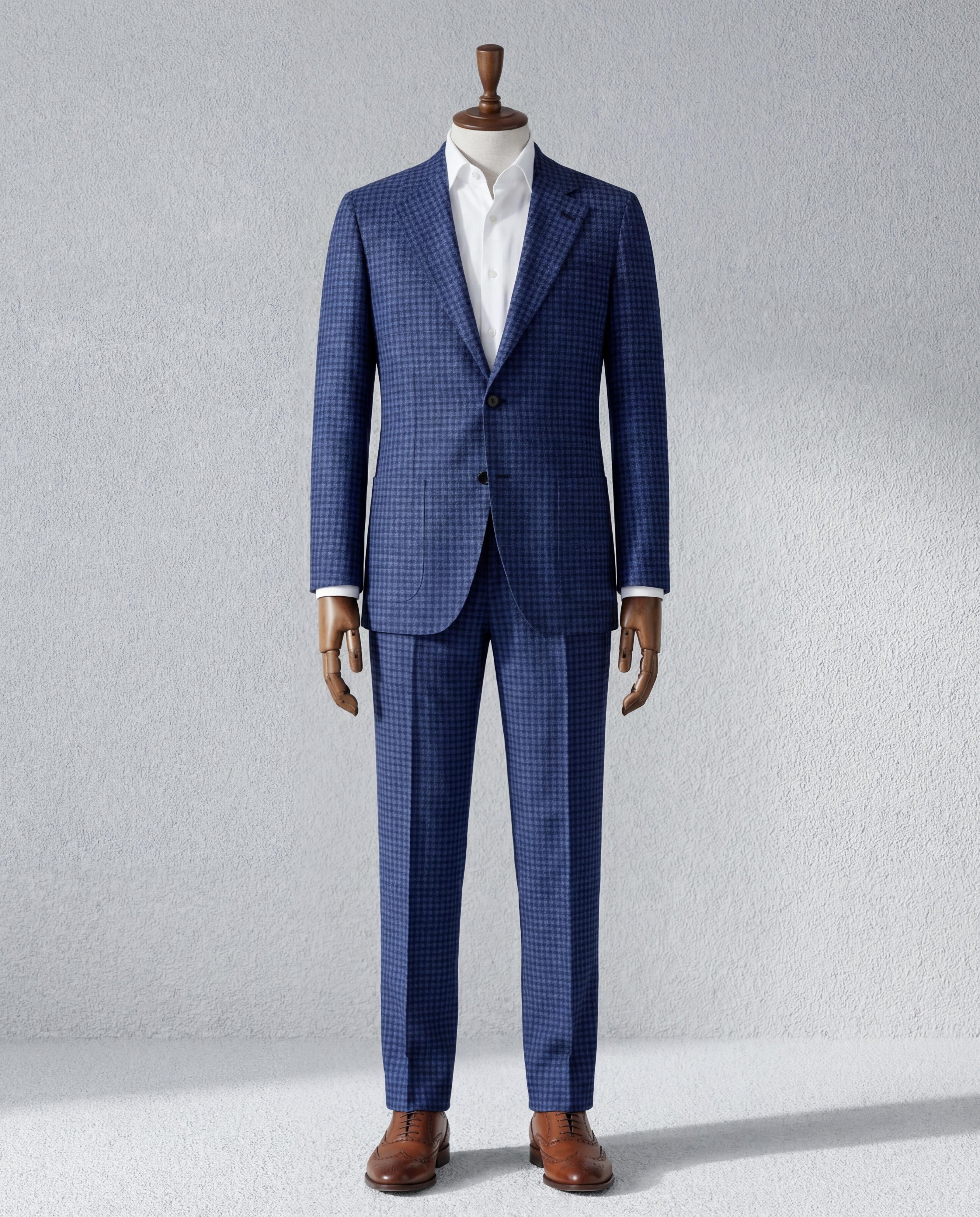 Deep Navy Blue Linen Trousers - Additional view 4