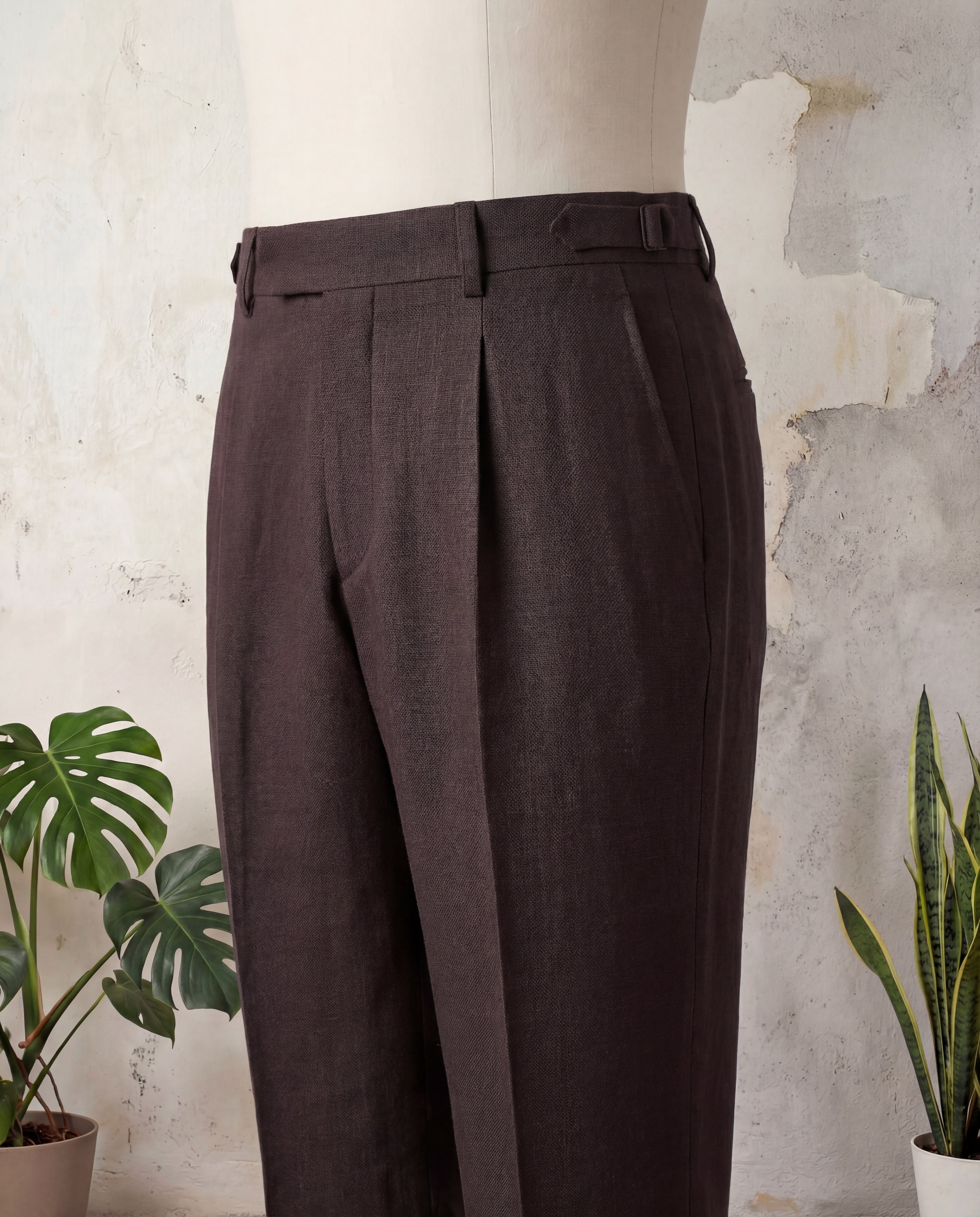 Dark Brown Linen Suit - Additional view 2