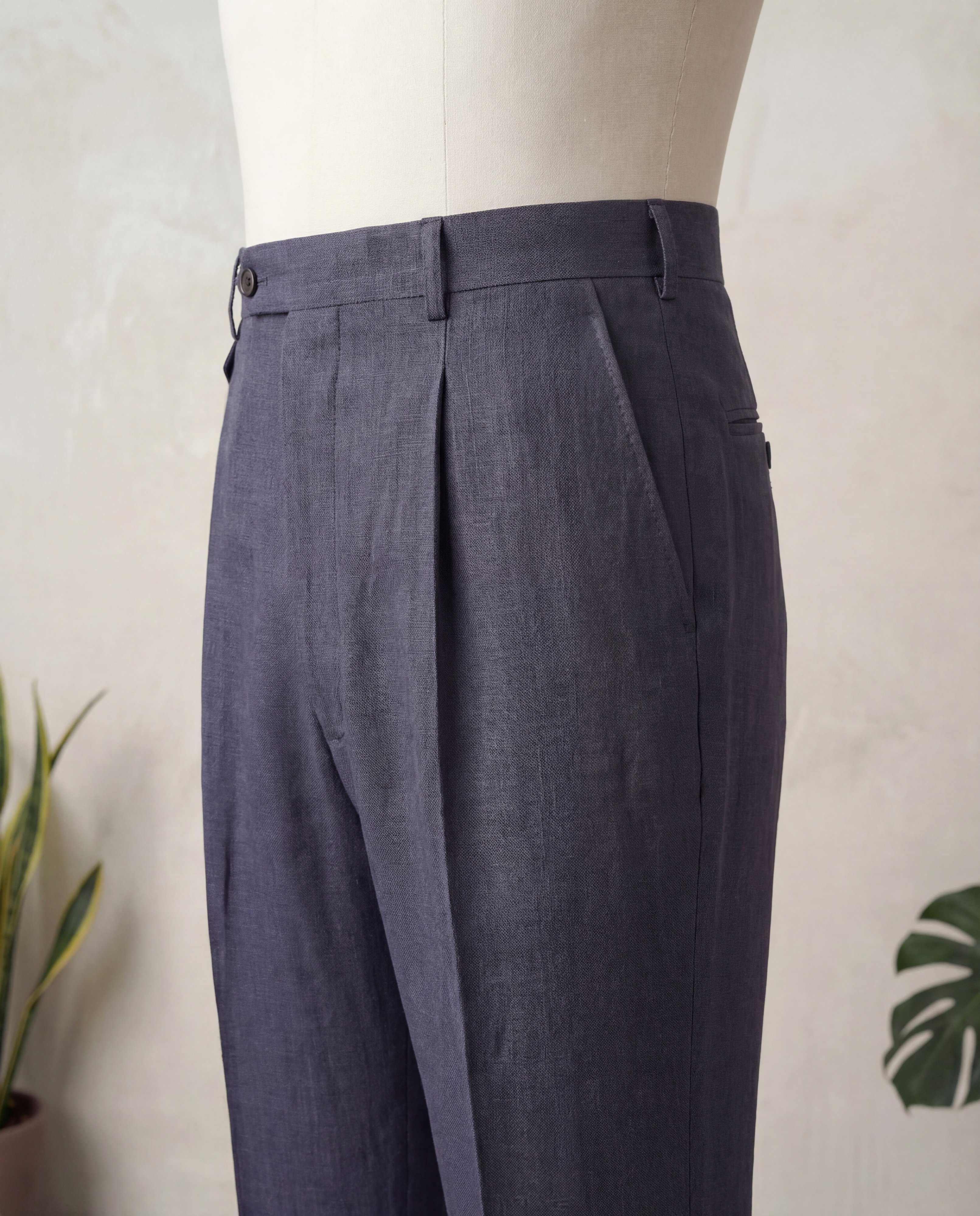 Earth Blue Linen Suit - Additional view 3