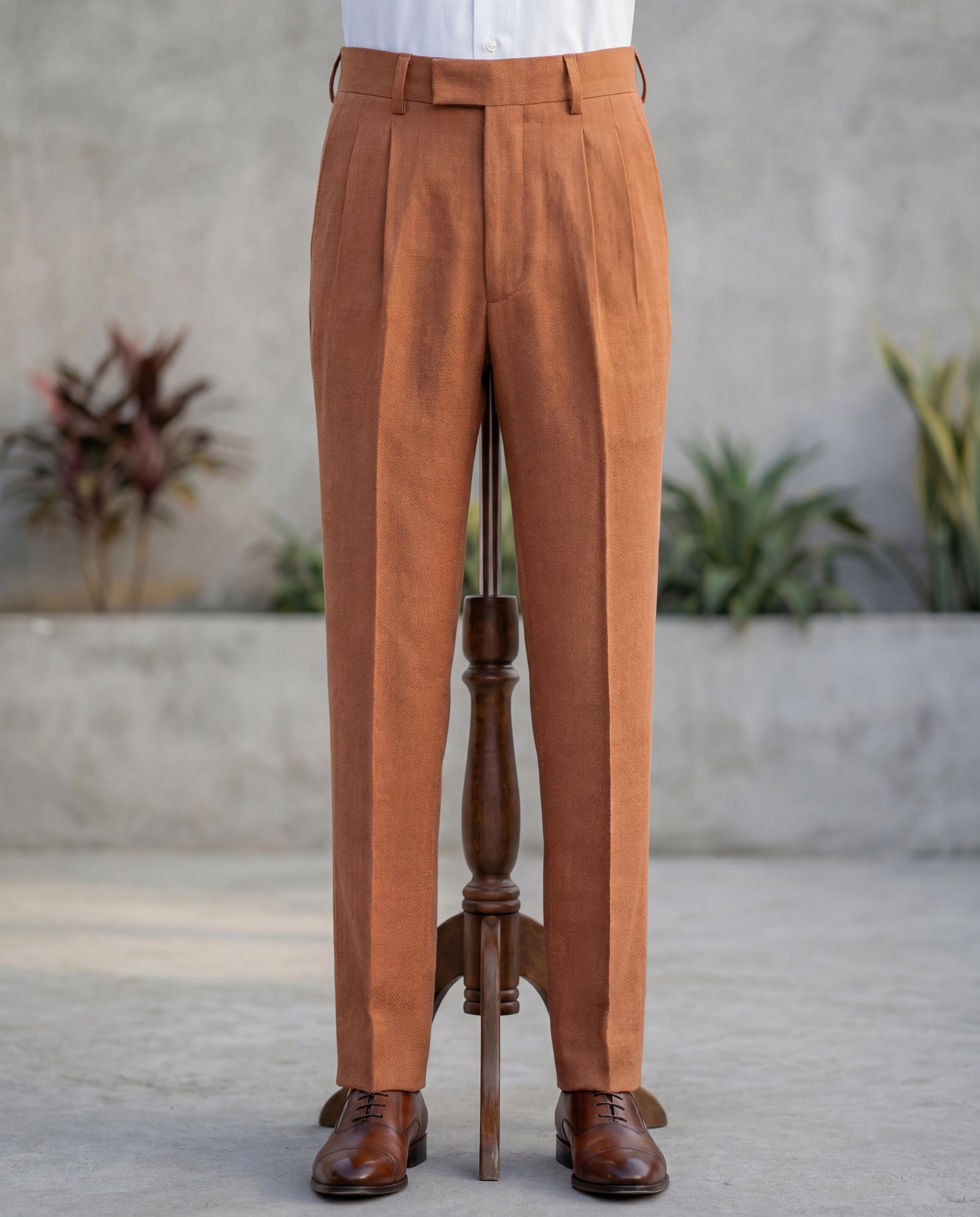 Terracotta Linen Suit - Additional view 2