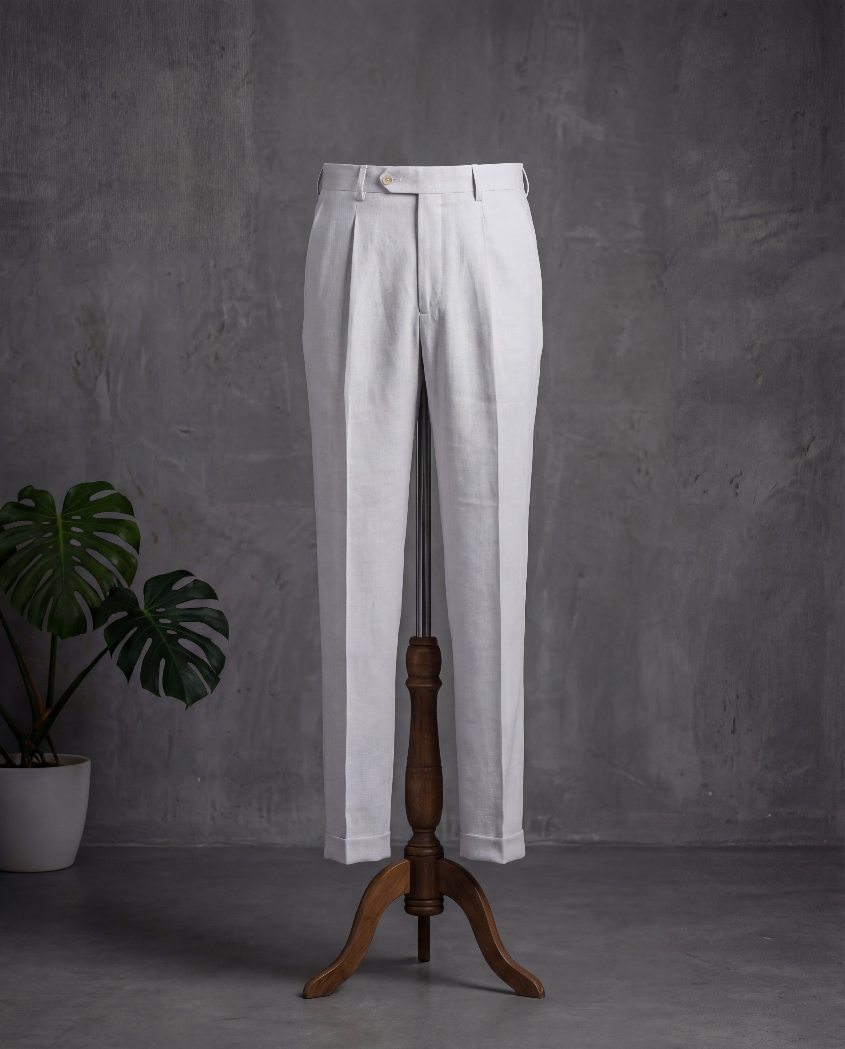 Natural Cream Weave Linen Suit - Additional view 1