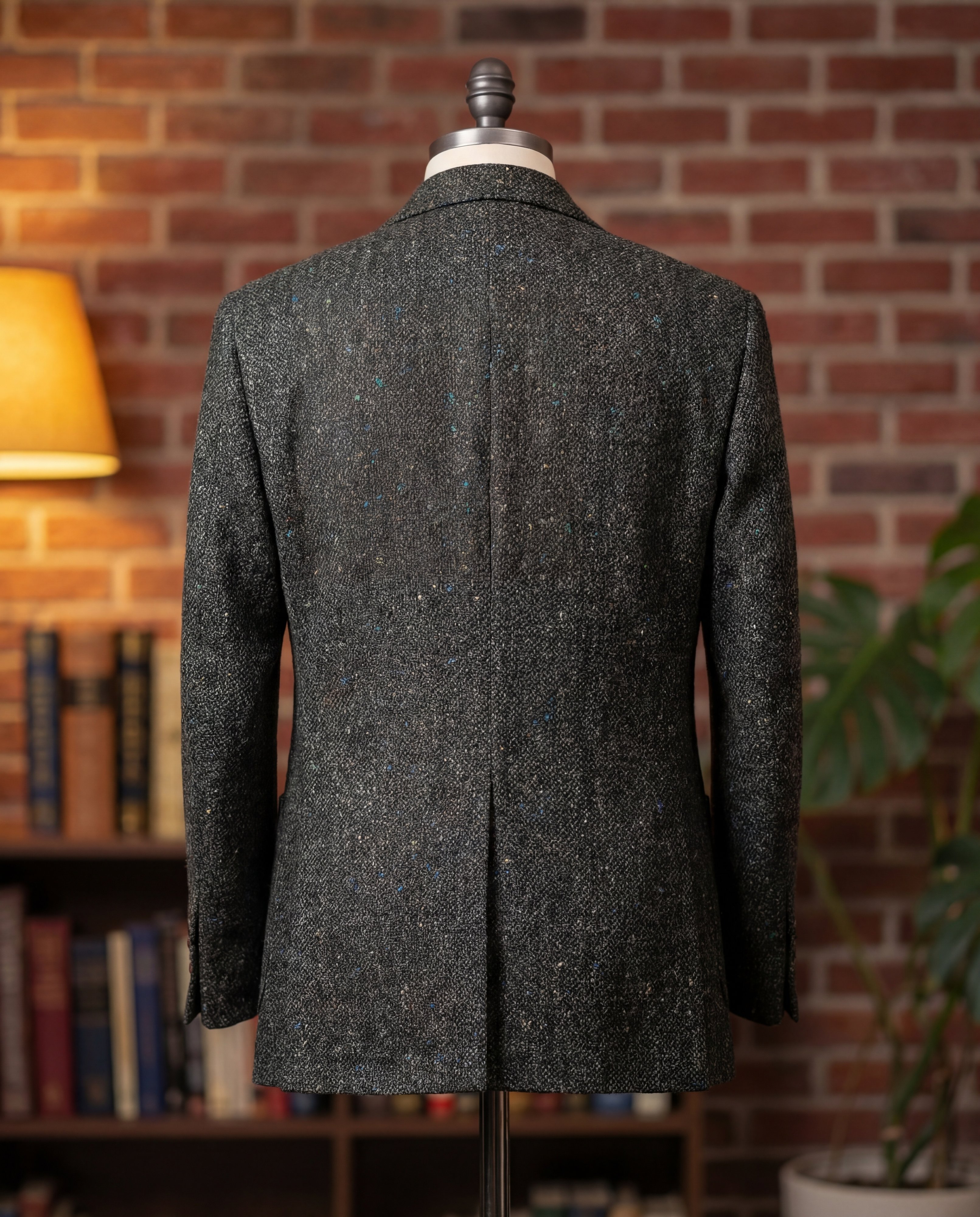 Green Charcoal Donegal Tweed Blazer - Additional view 3