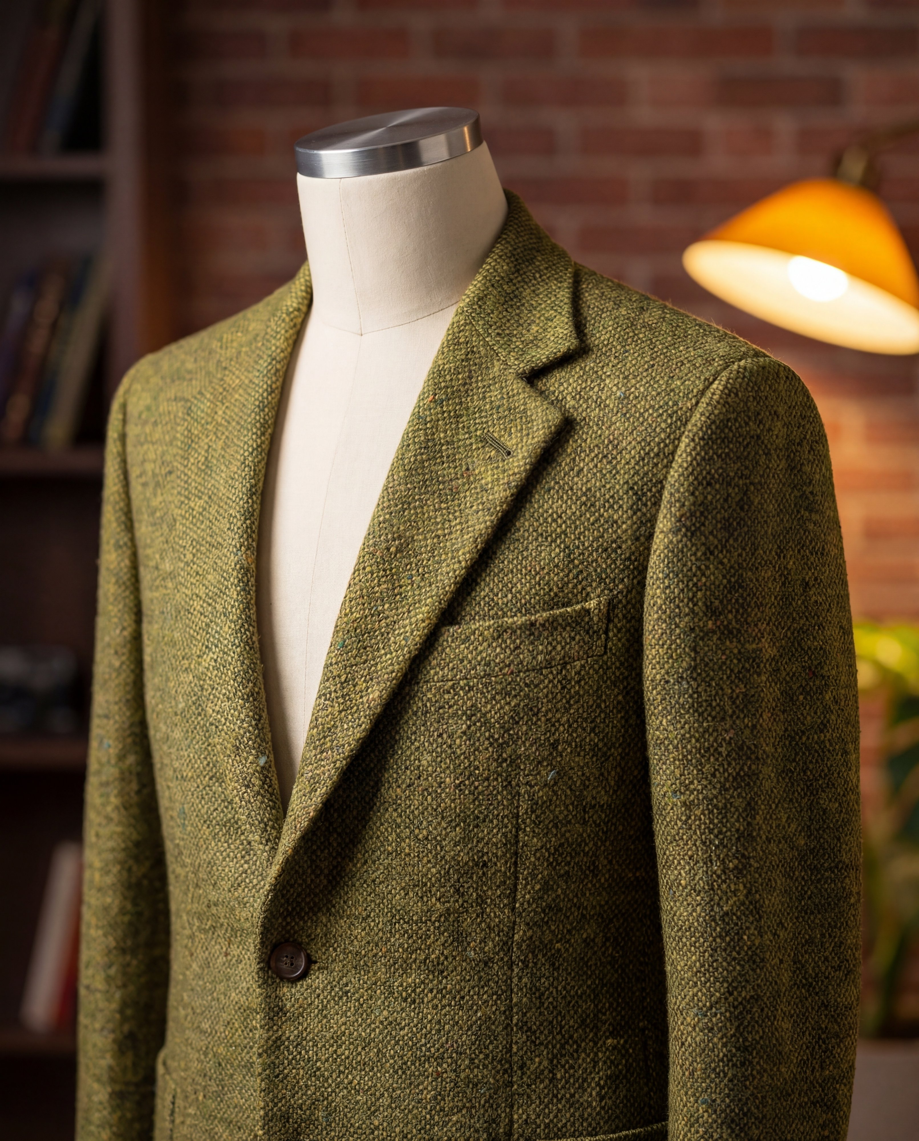 Olive Donegal Tweed Blazer - Additional view 1