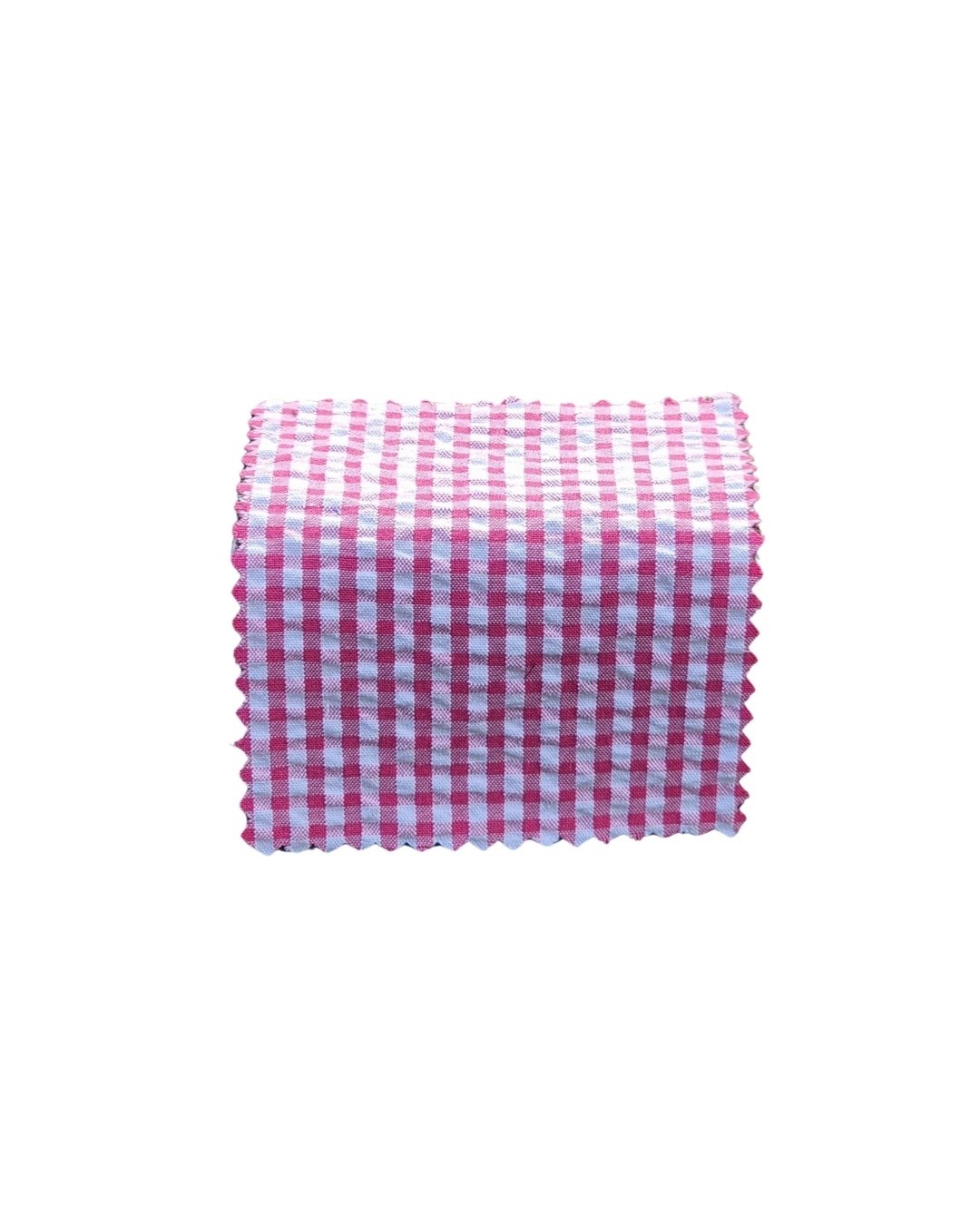 Deep Pink Gingham Seersucker - Additional view 3