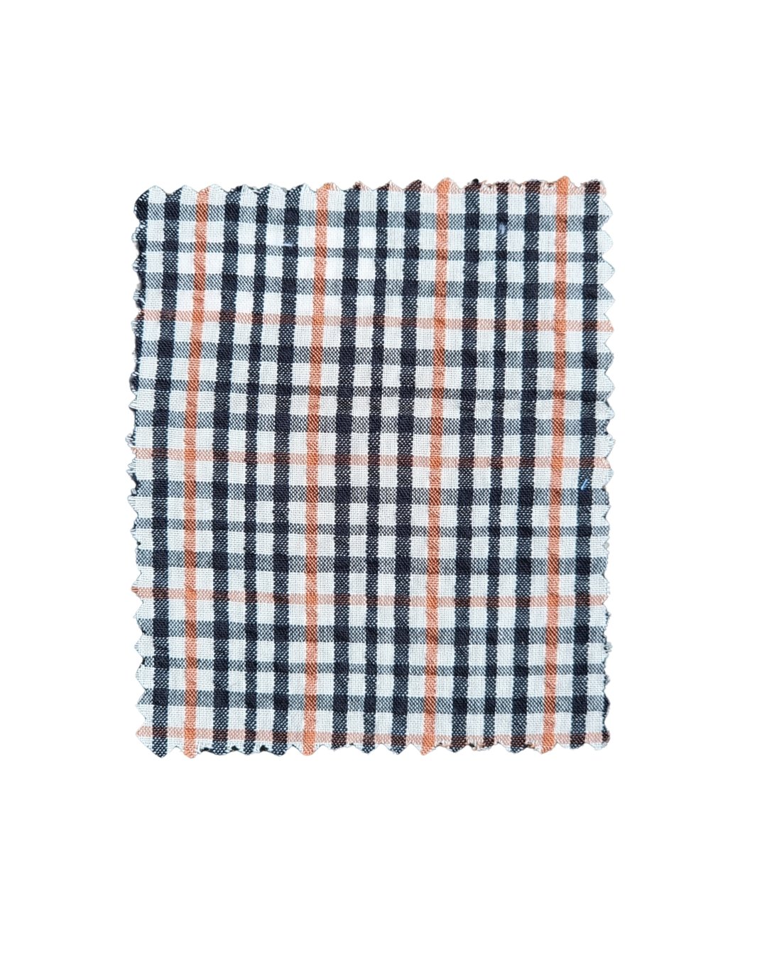 Beige & Black Gingham Seersucker - Additional view 3