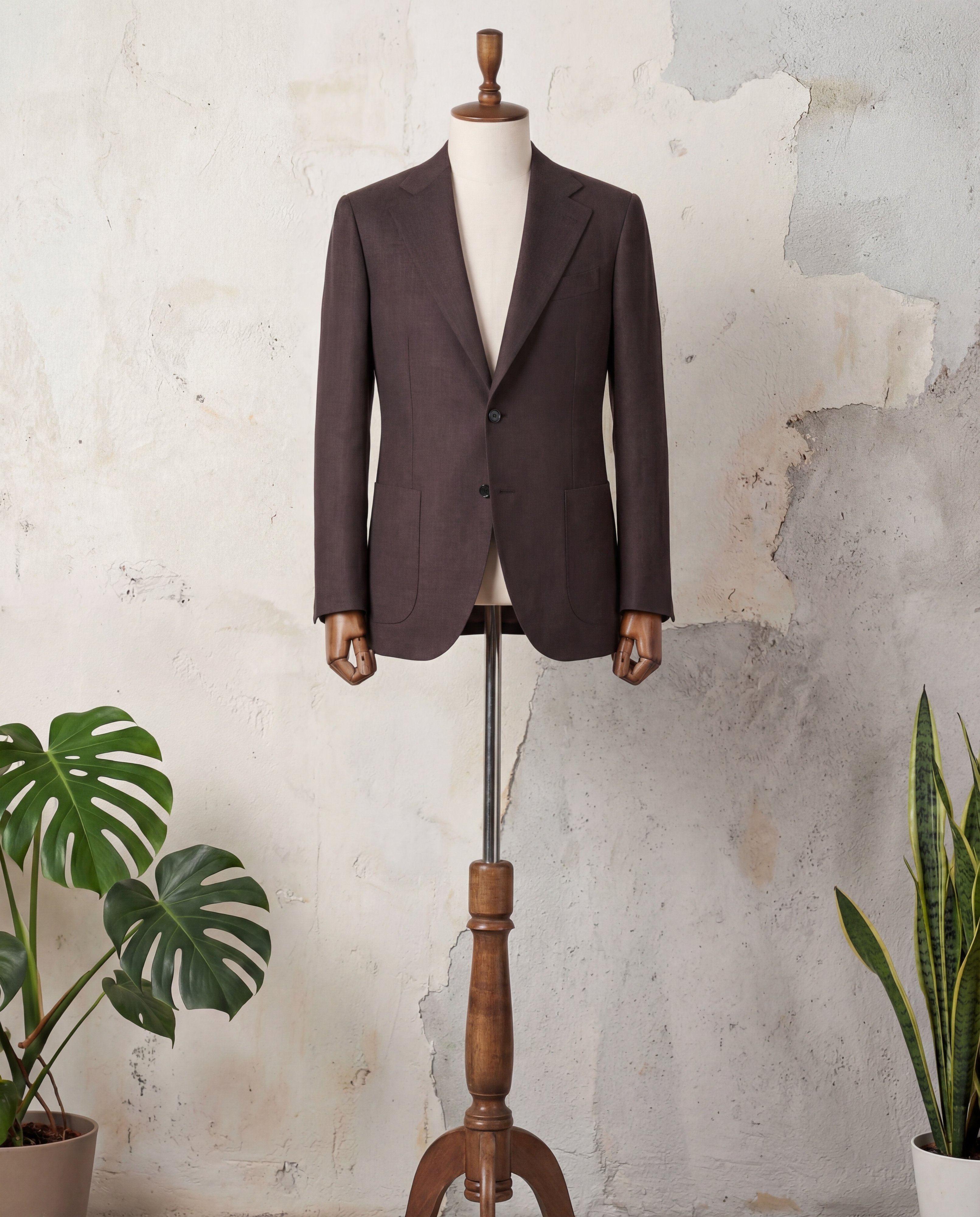 Dark Brown Linen Blazer