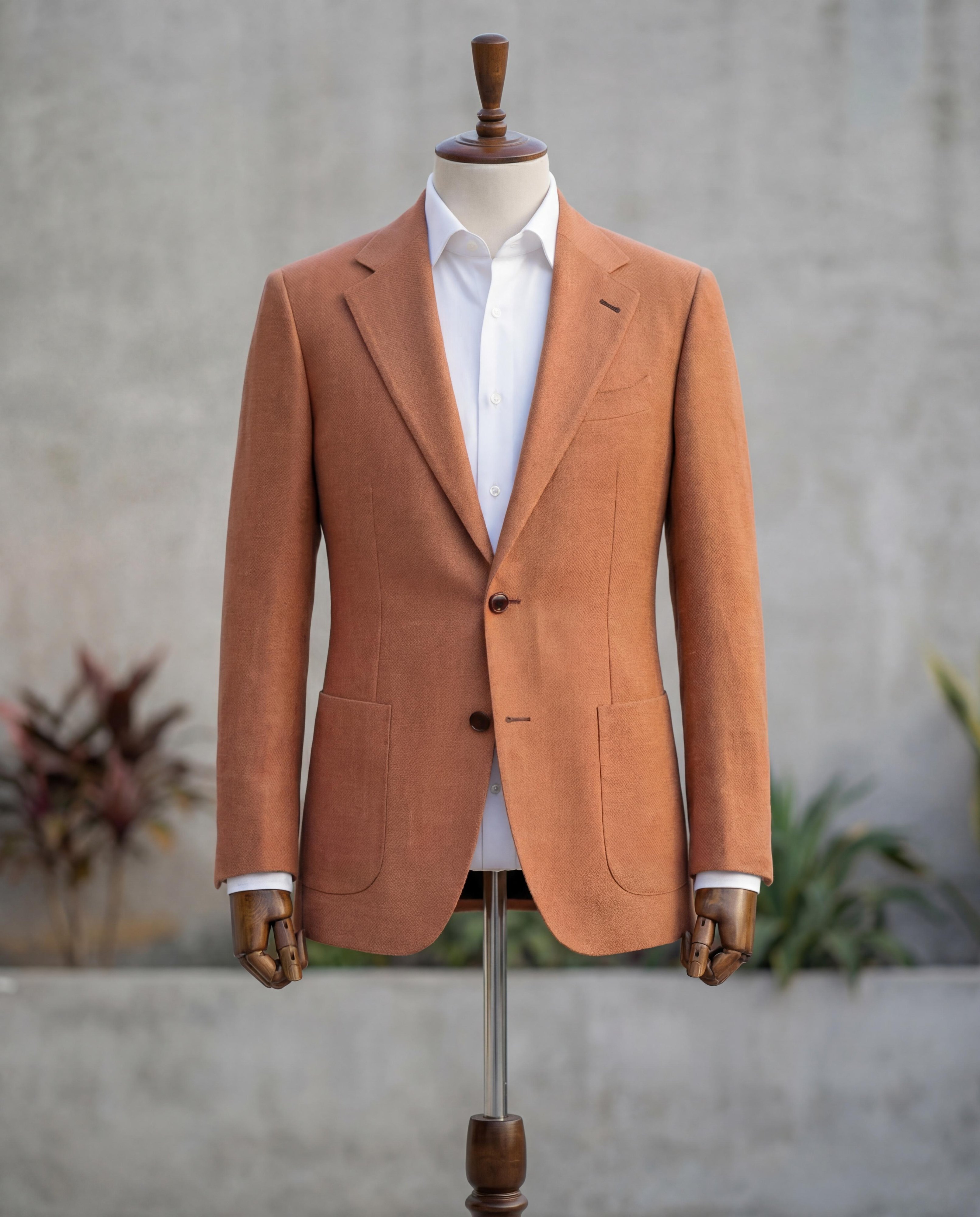 Terracotta Linen Blazer