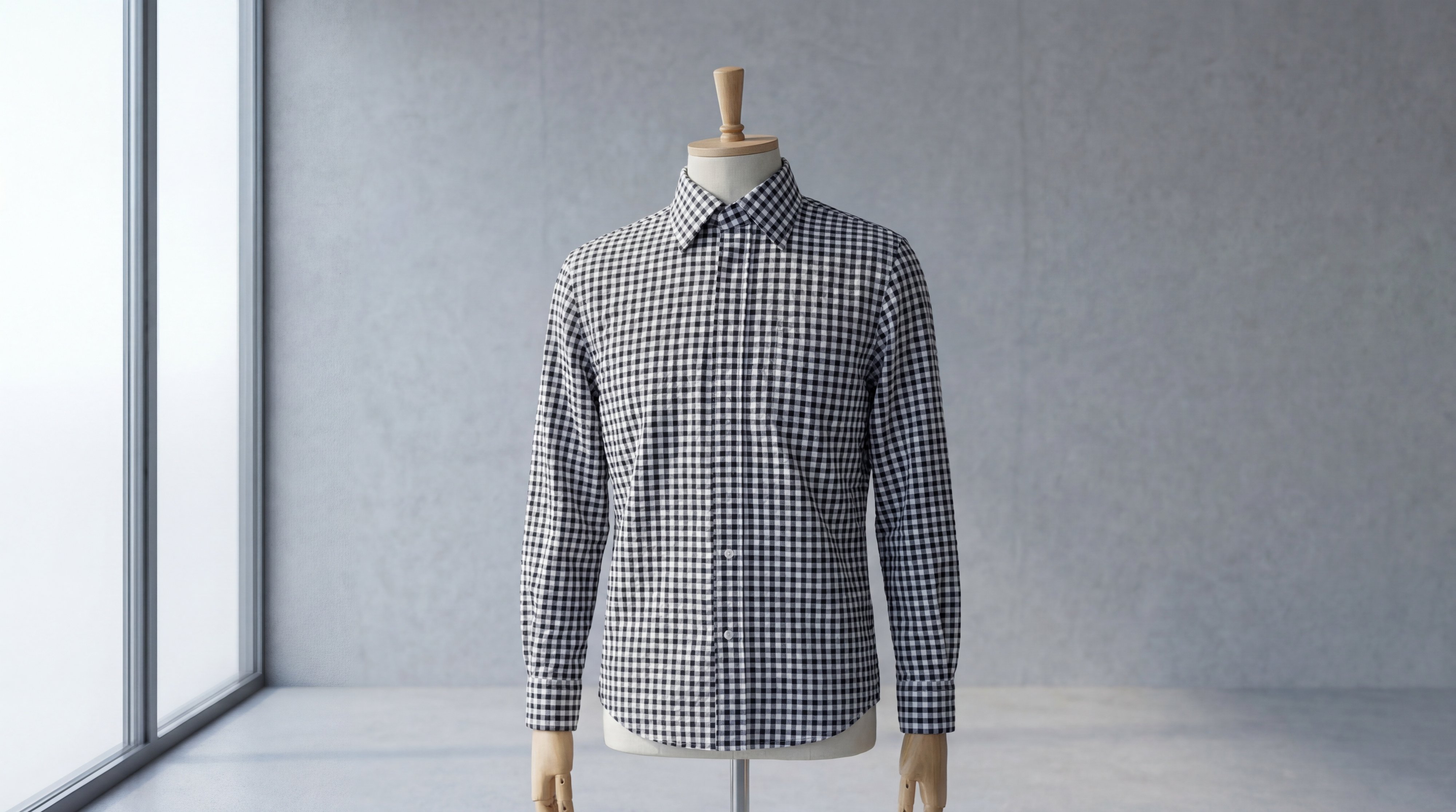 Black & White Gingham Seersucker