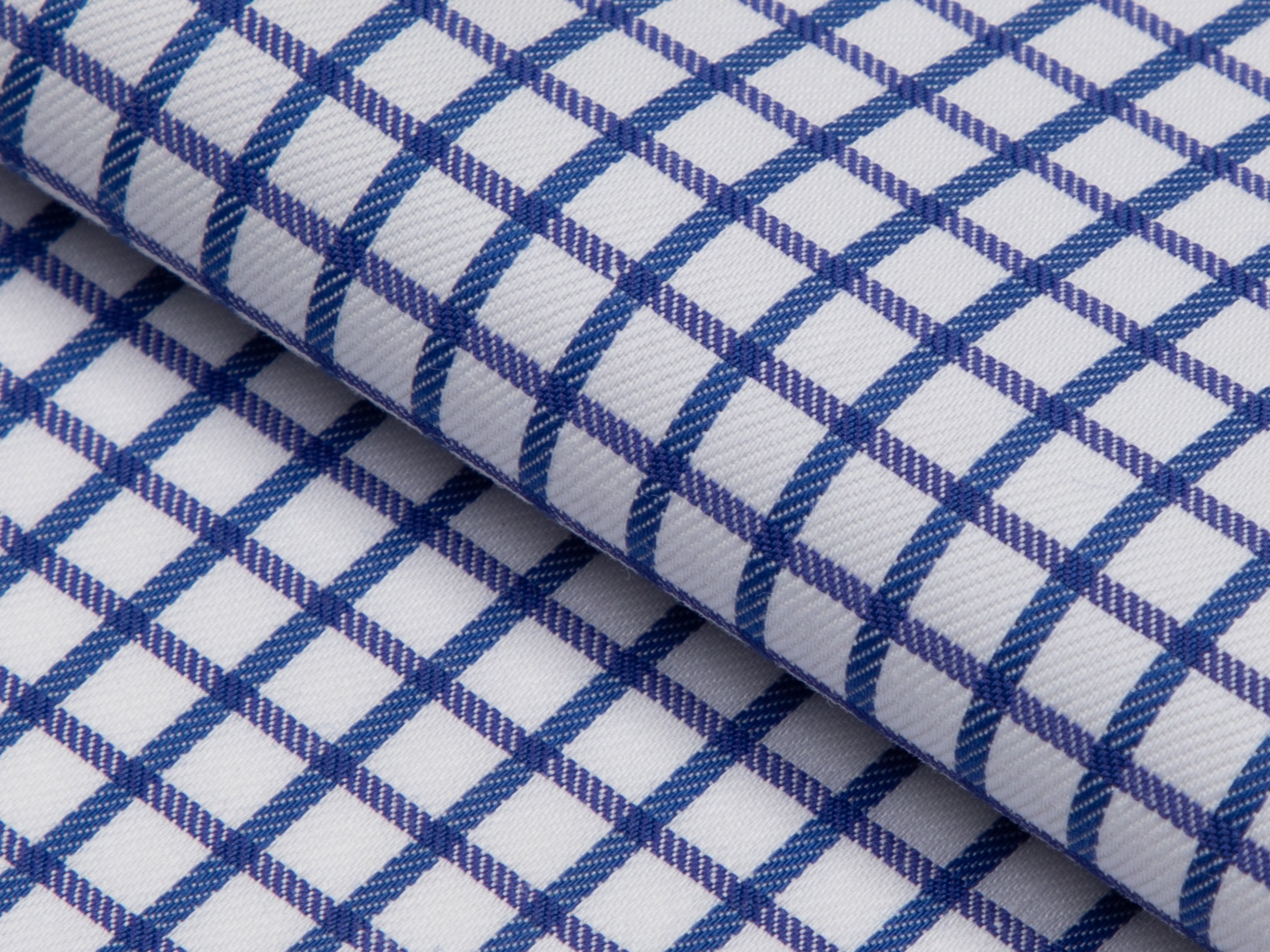 Navy Windowpane Cotton Shirt