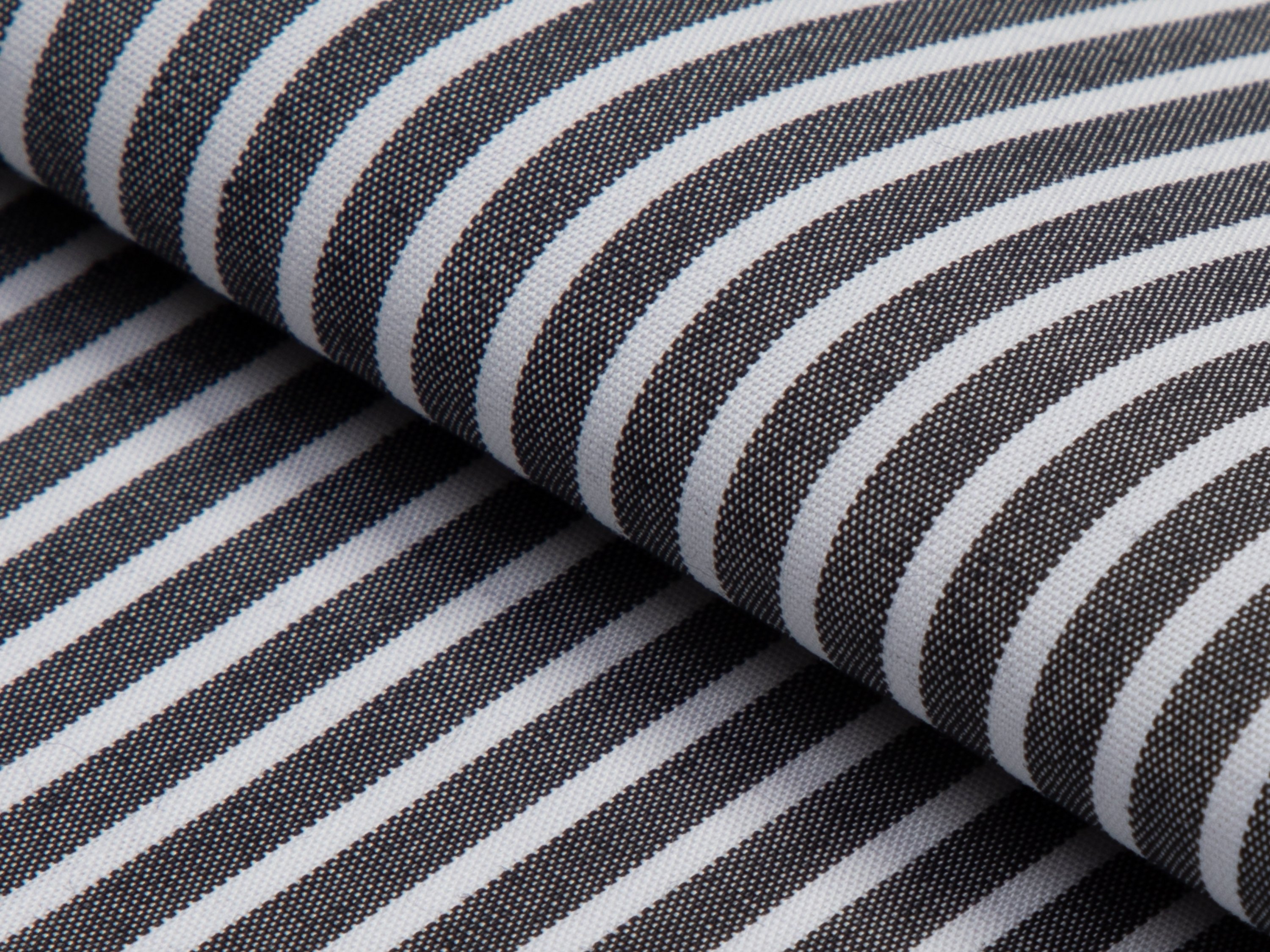 Charcoal Candy Stripe Cotton Shirt