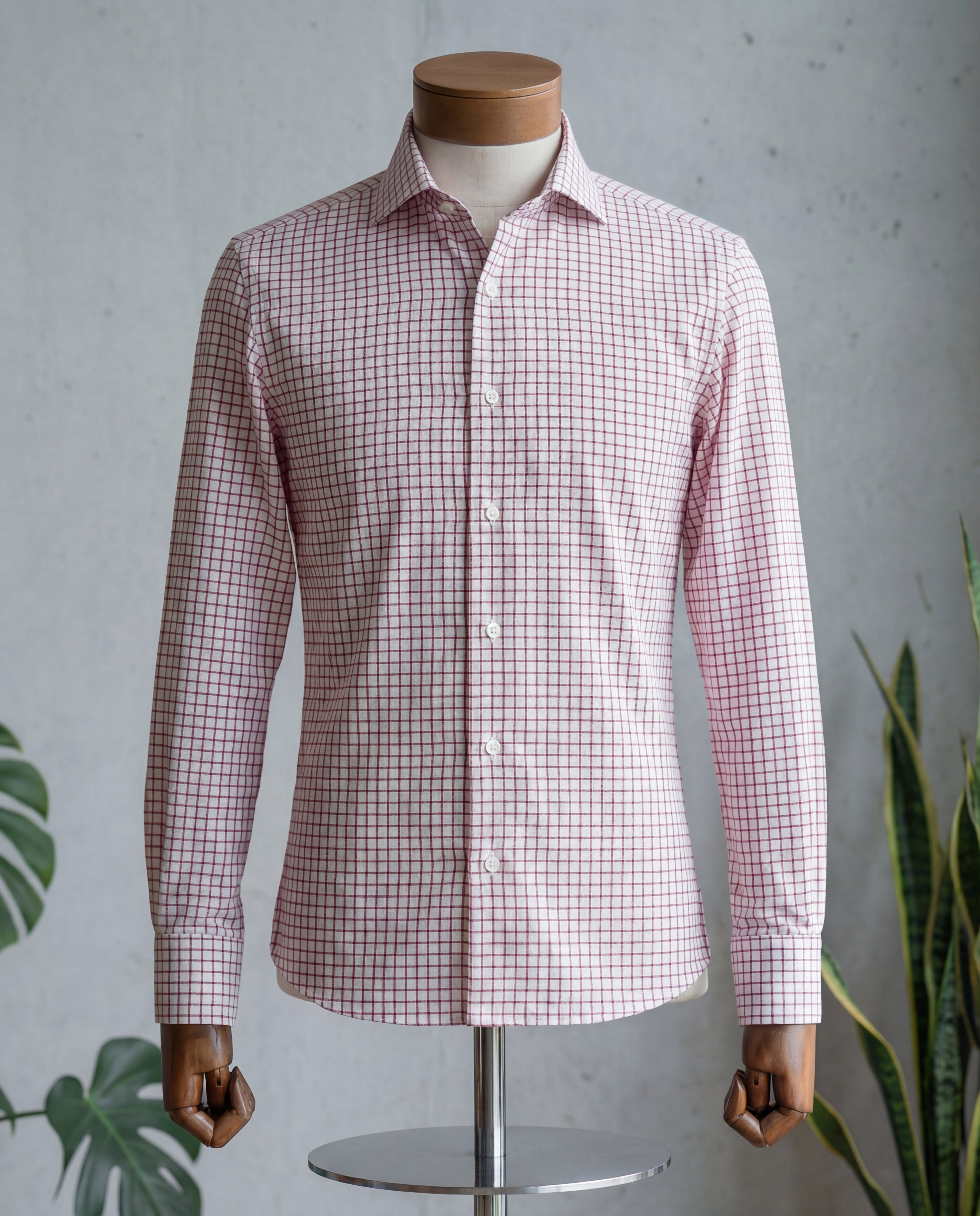 Red Tattersall Cotton Shirt