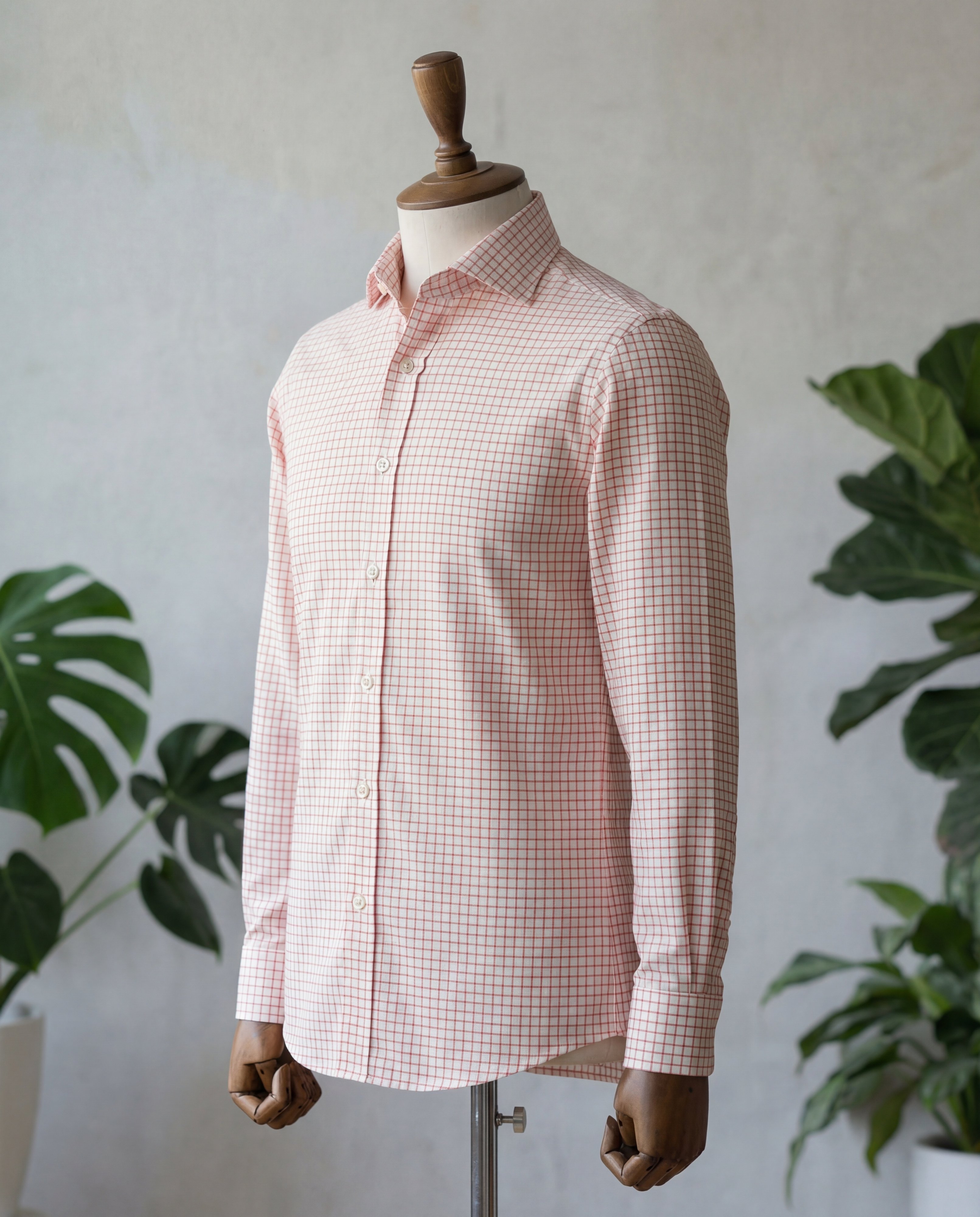 Orange Tattersall Cotton Shirt
