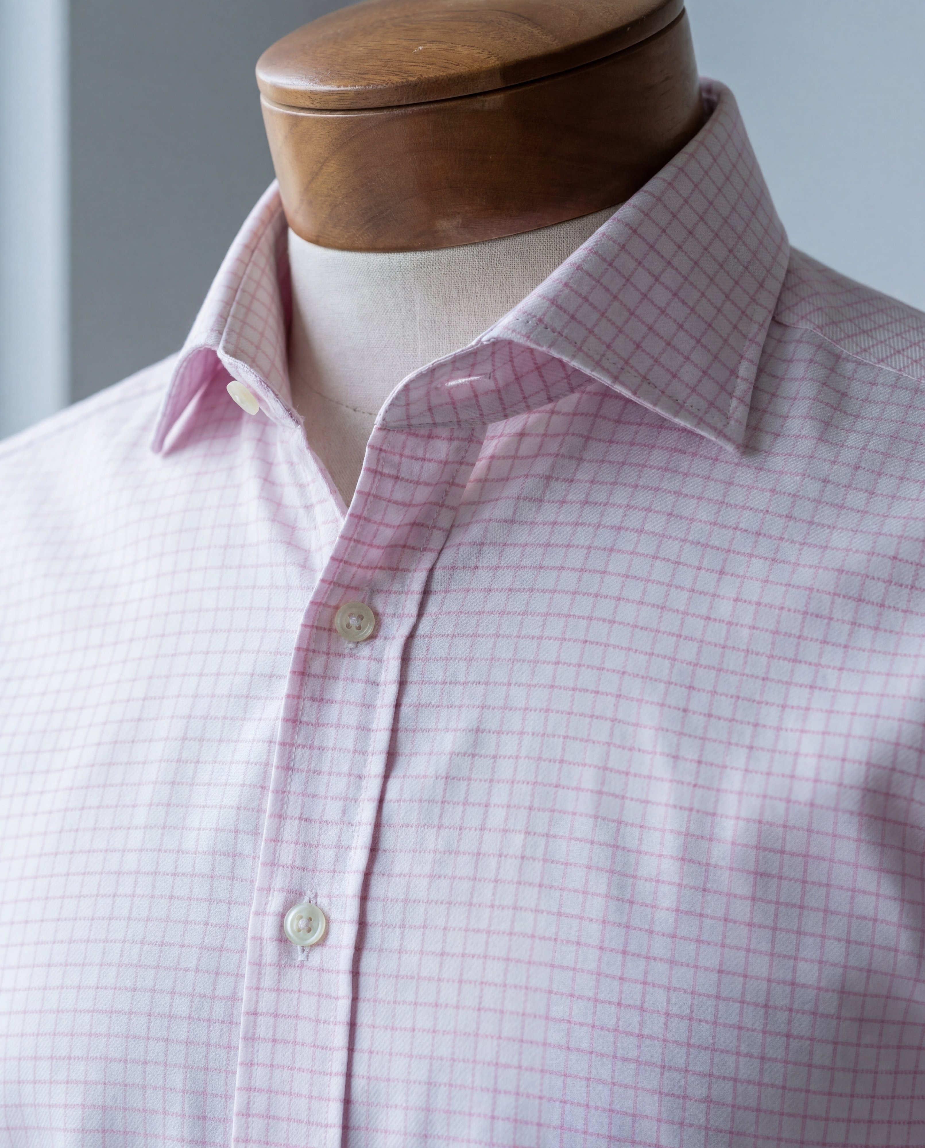 Pink Tattersall Cotton Shirt