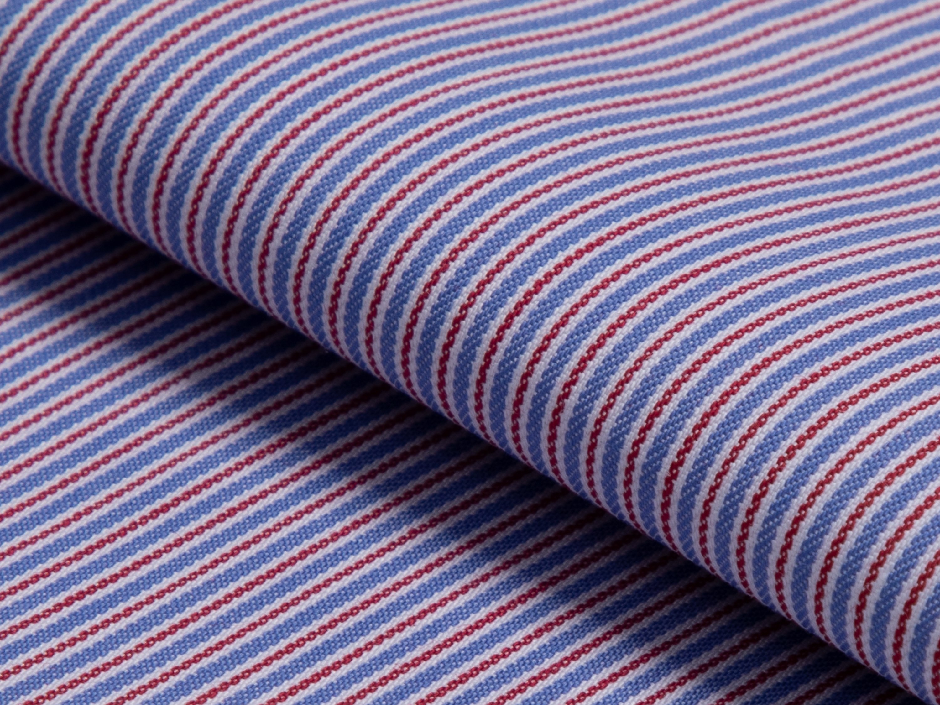 Red & Blue Multistripe Cotton Shirt