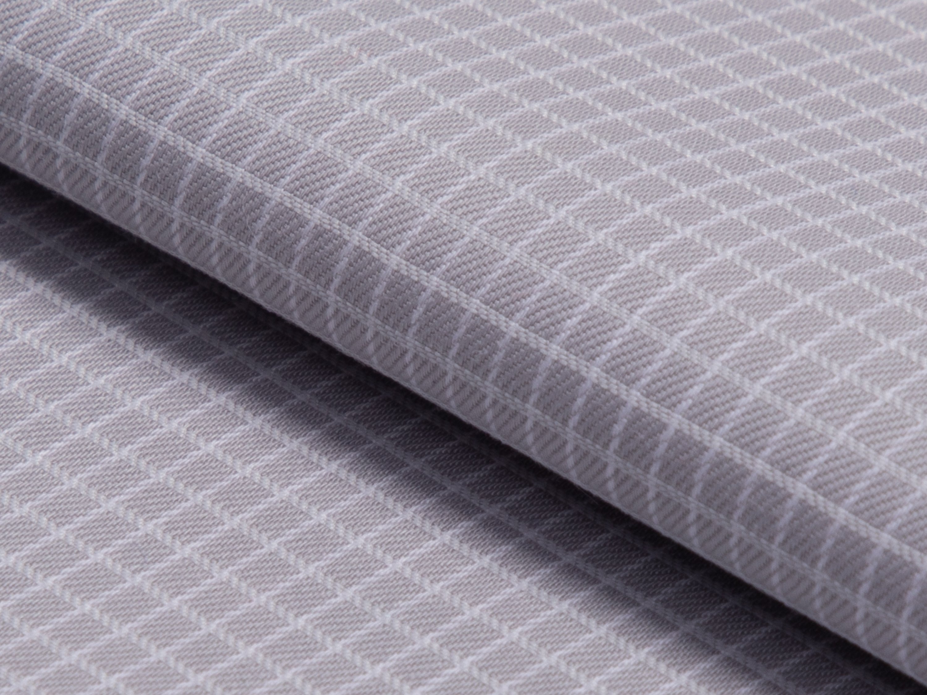 Silver Graph Check Cotton Shirt