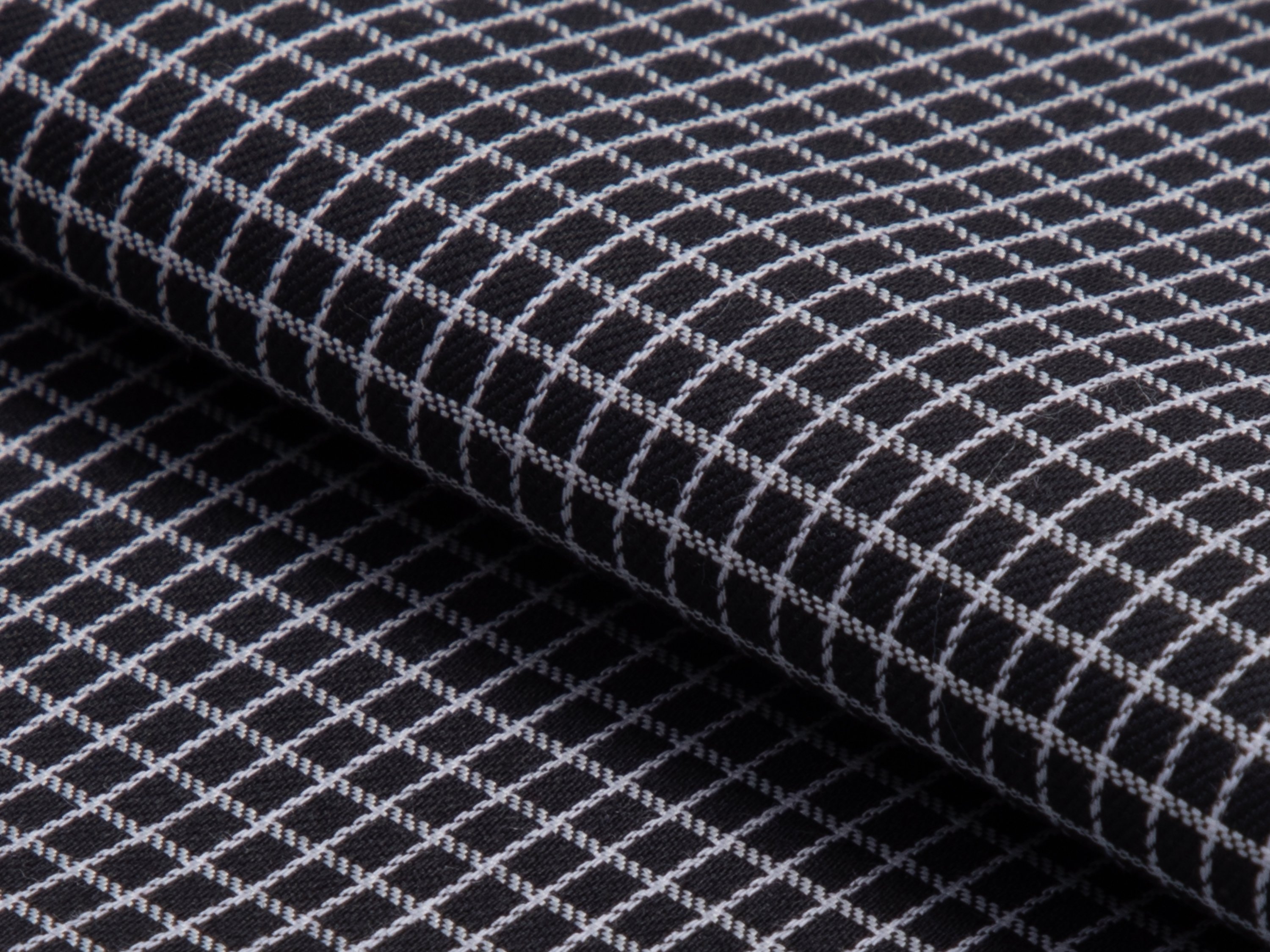 Black Graph Check Cotton Shirt