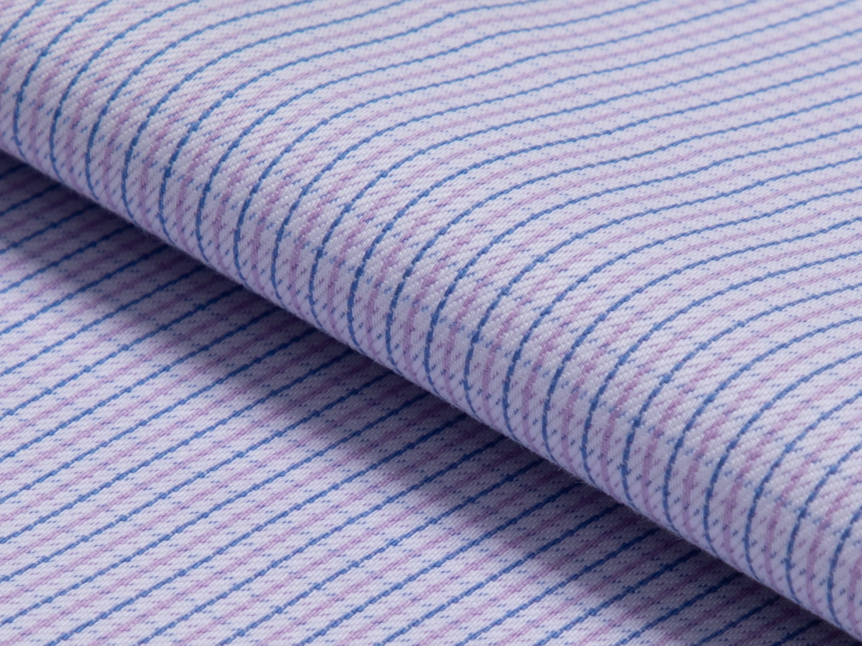 Purple Fine Multistripe Cotton Shirt