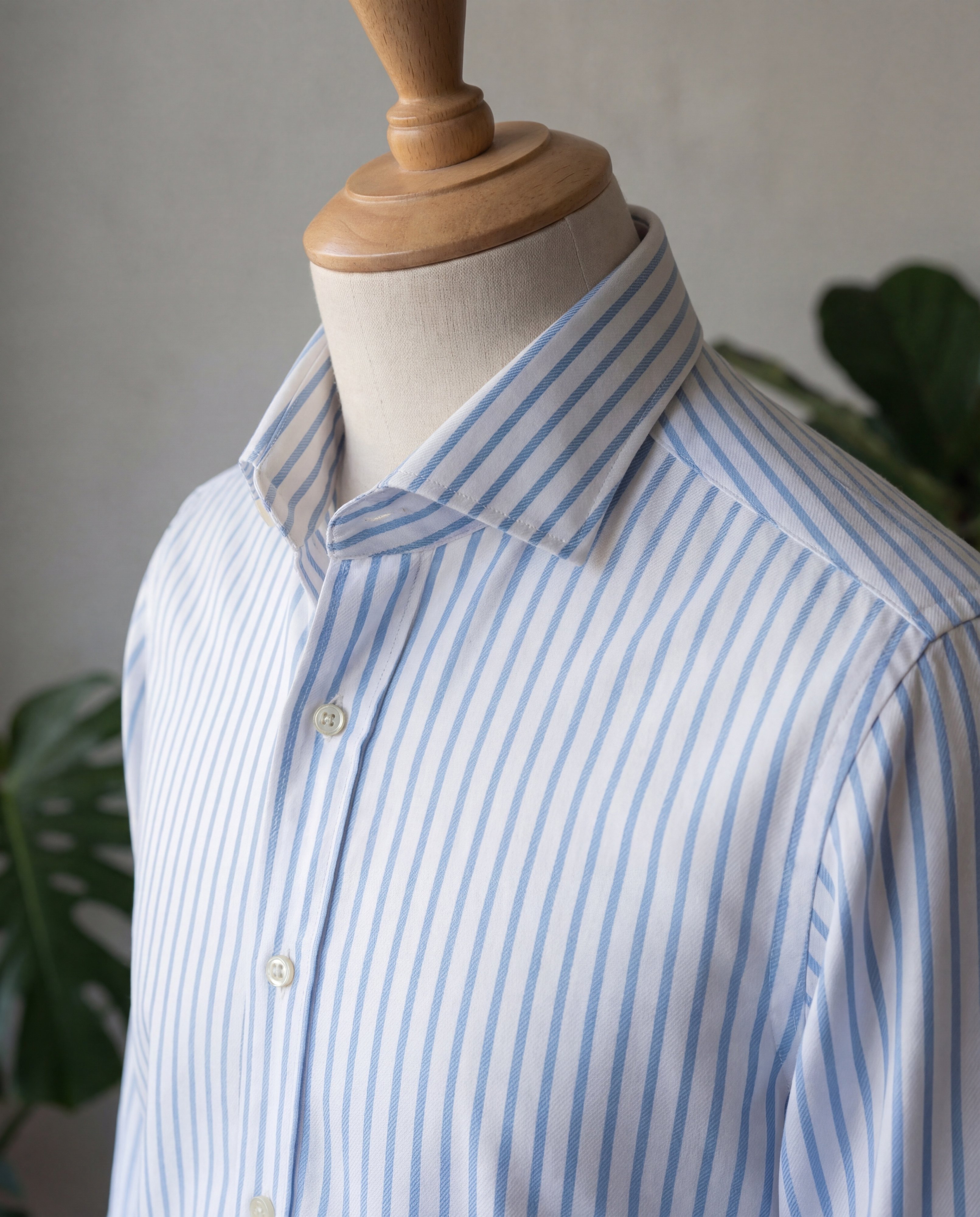 Light Blue Bengal Stripe Cotton Shirt