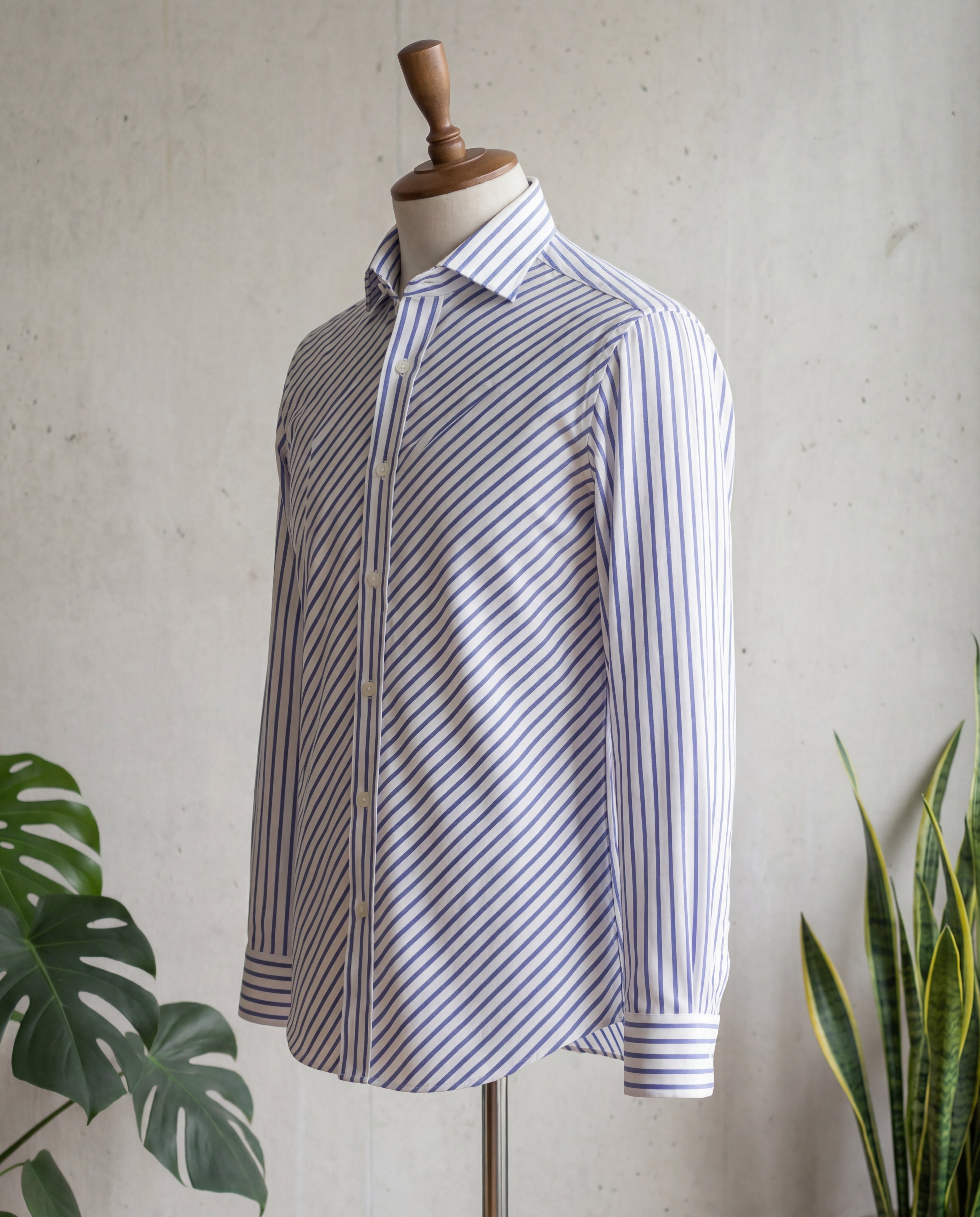 Navy Bengal Stripe Cotton Shirt