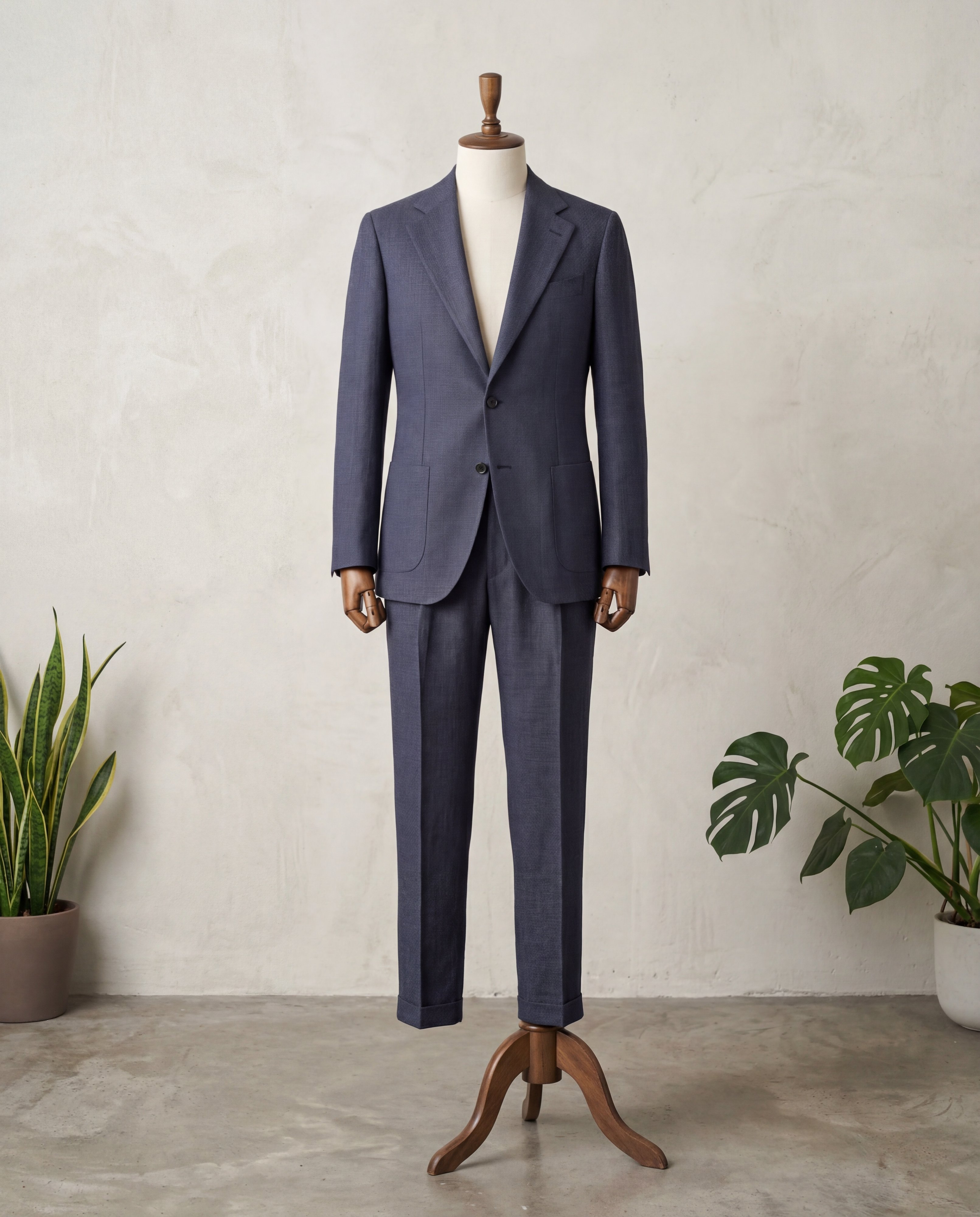 Earth Blue Linen Suit