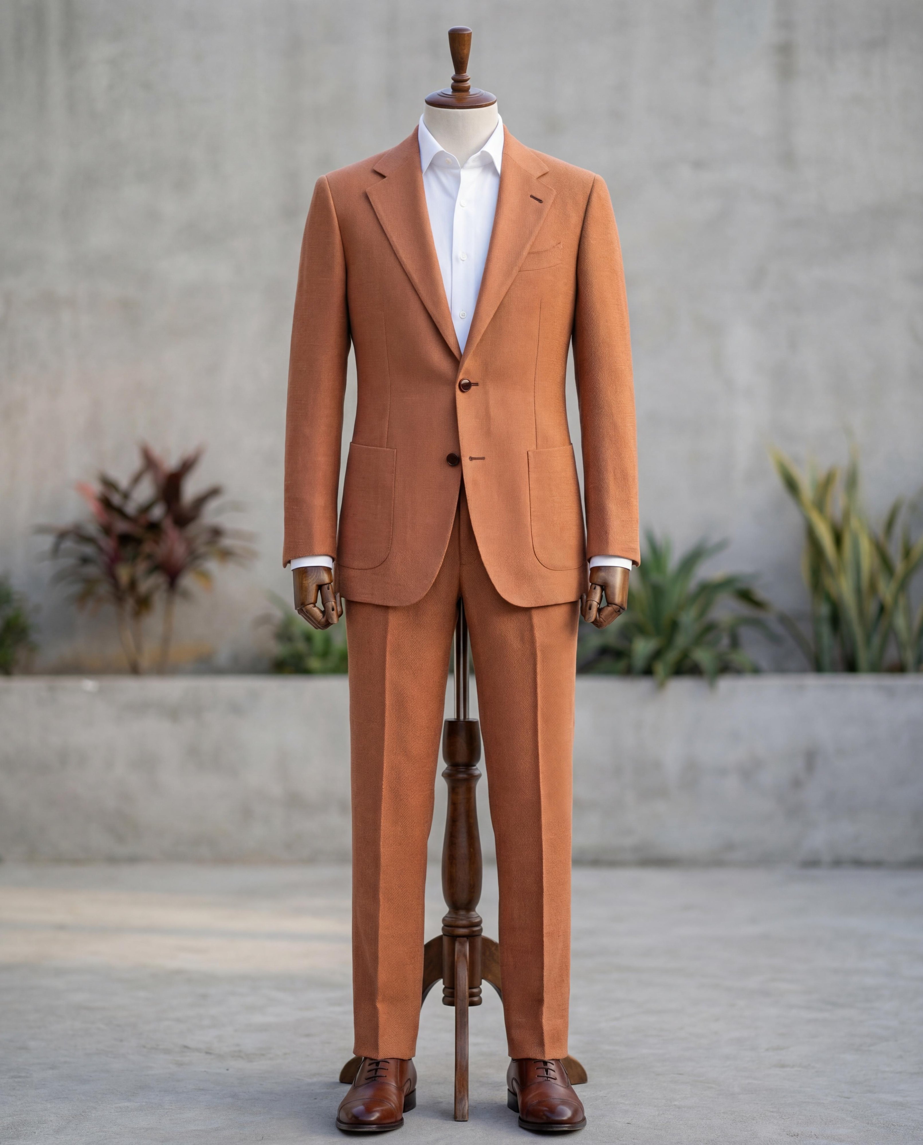 Terracotta Linen Suit