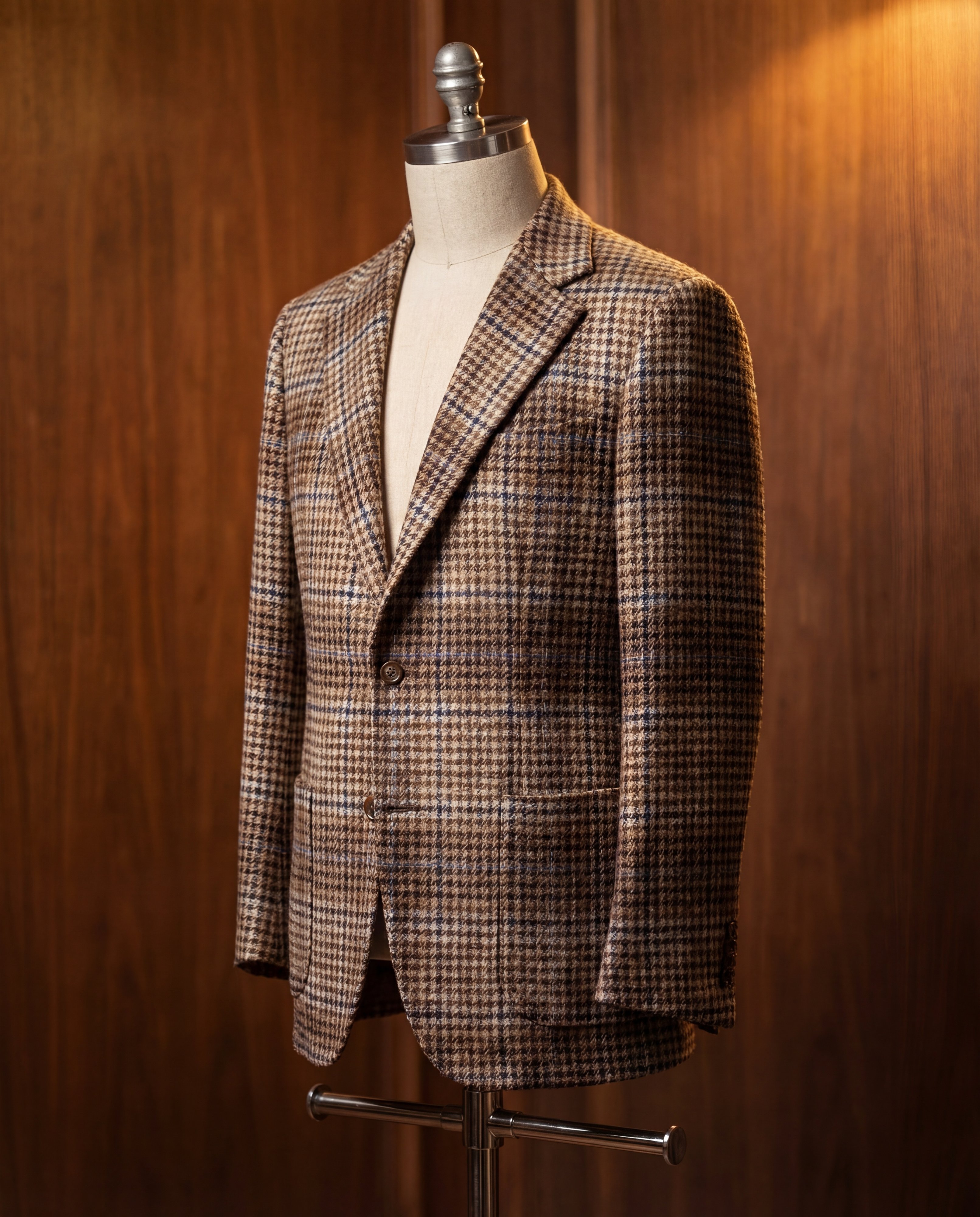 Brown Glen Plaid Tweed Blazer