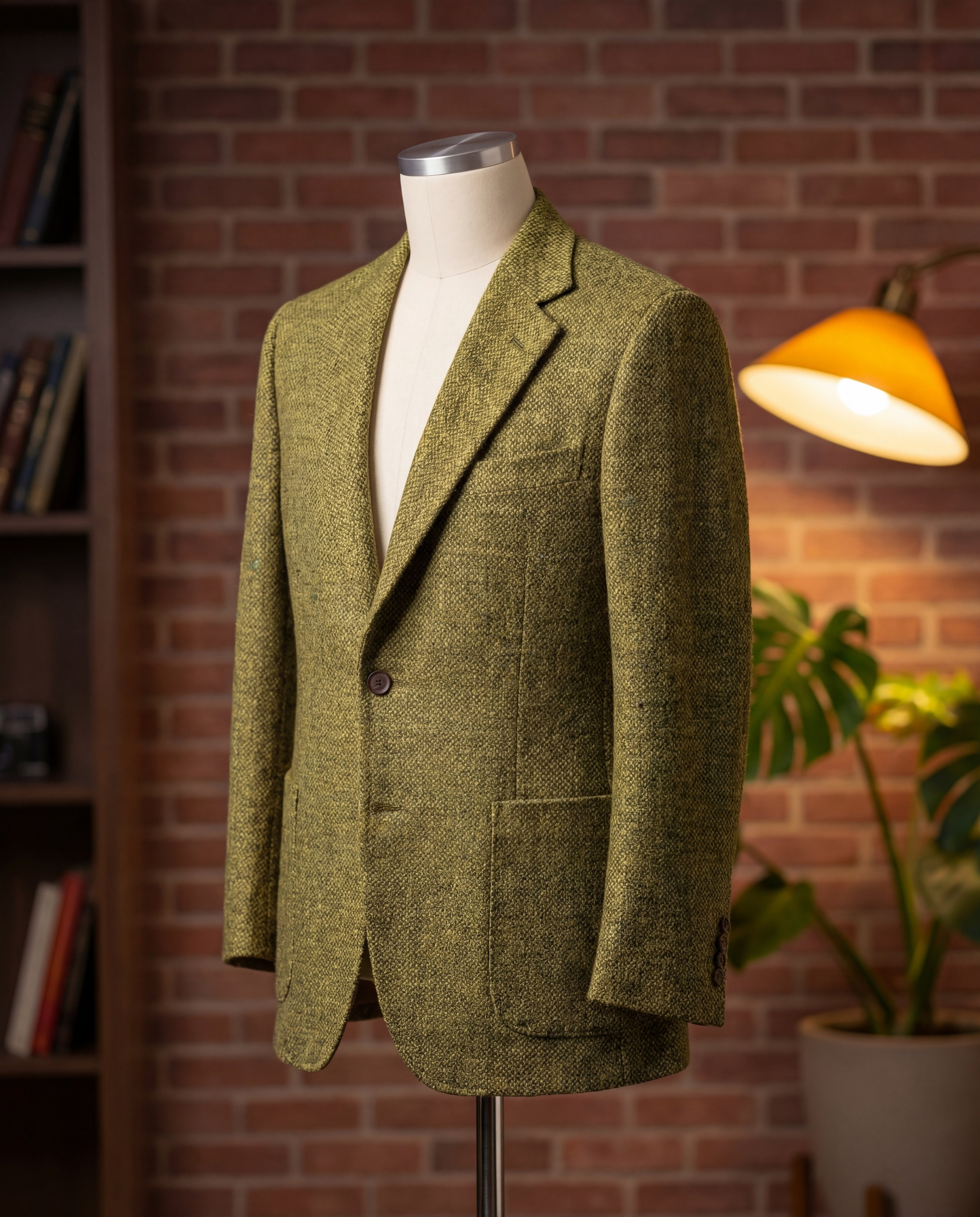Olive Donegal Tweed Blazer
