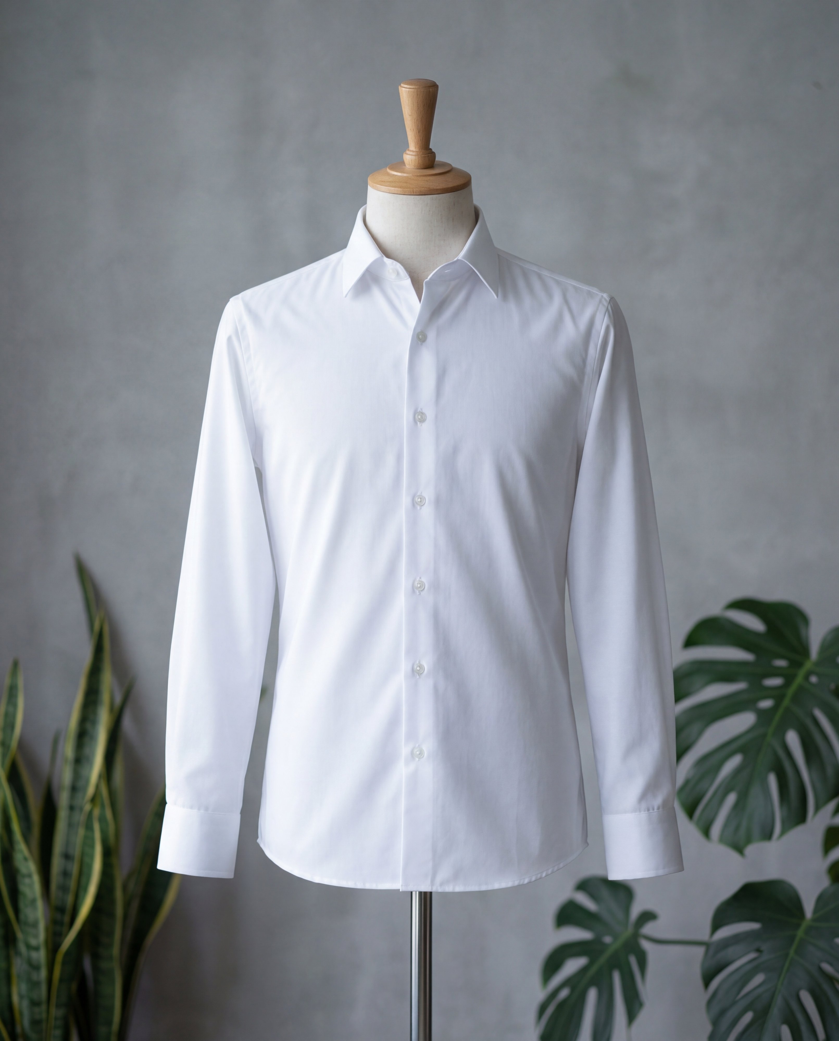 Classic White Water-Resistant Shirt