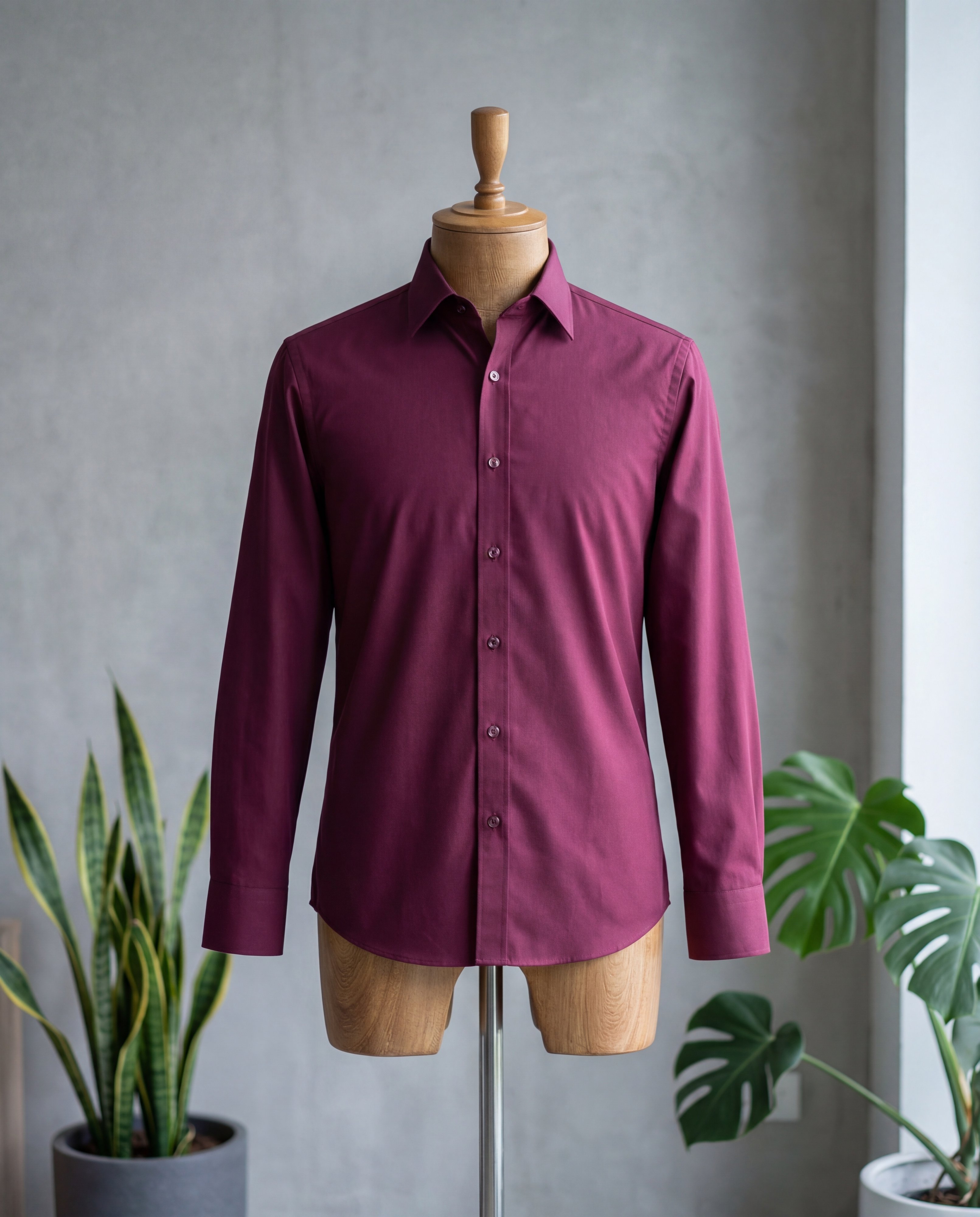 Wine Red Water-Resistant Shirt